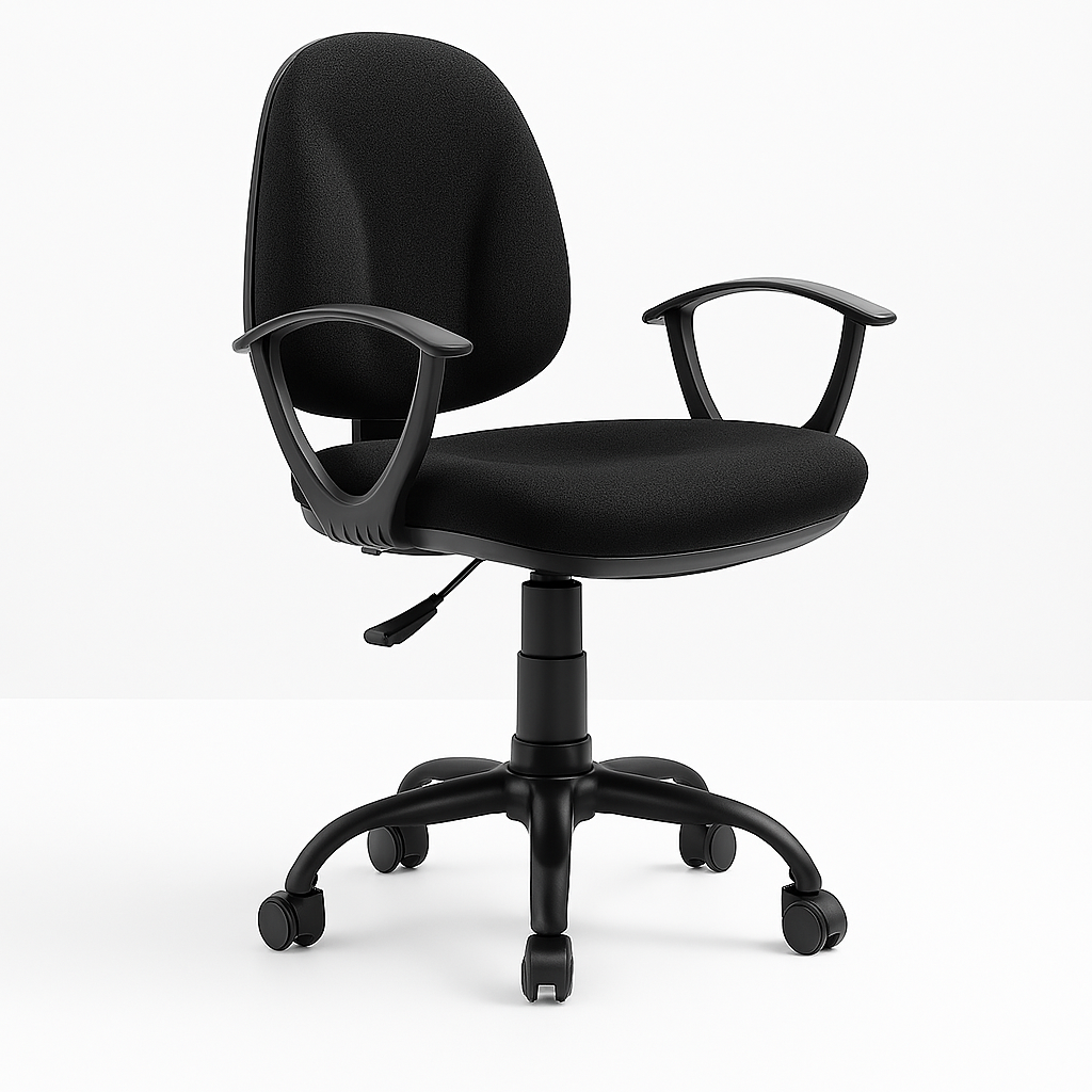 Silla Secretarial Negra Ergonómica DC-08N