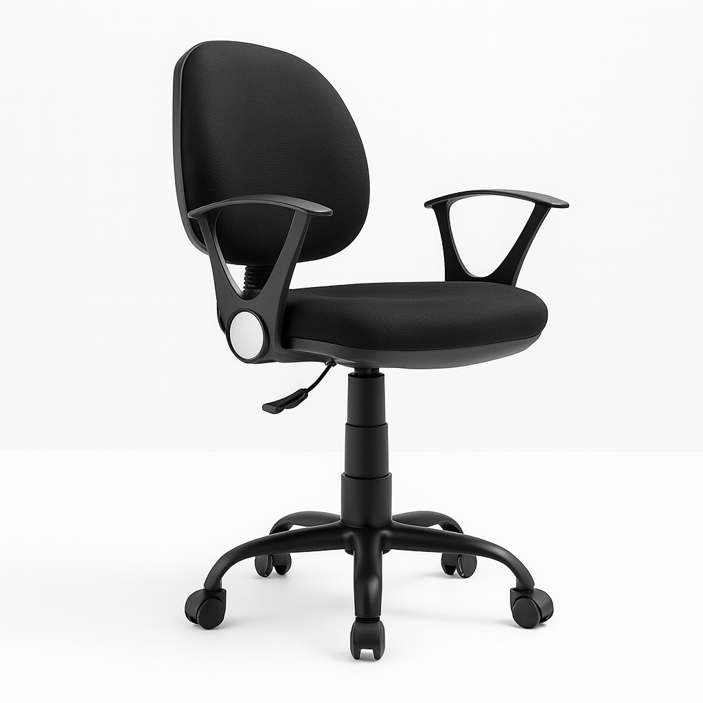 Silla Secretarial Negra Ergonómica DC-101
