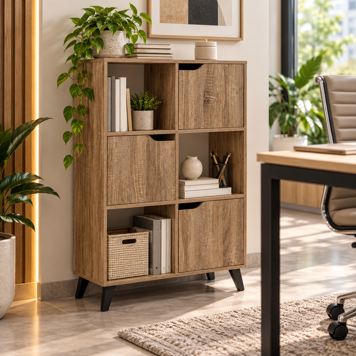 Mueble Organizador 6 Espacios - Madera