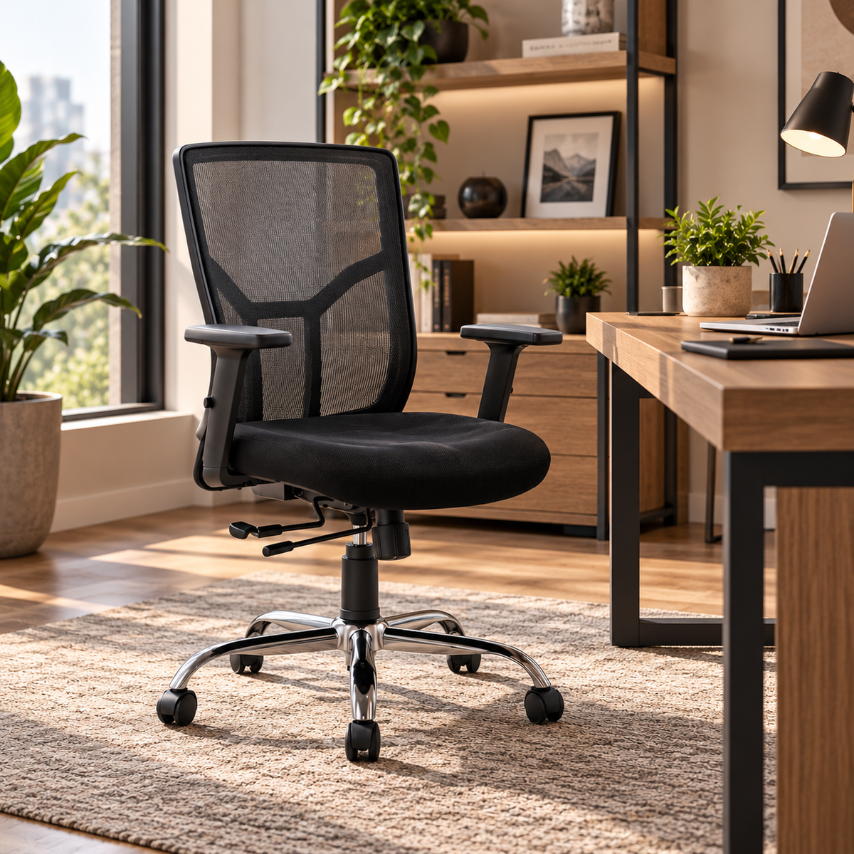 Silla Ejecutiva Negra Ergonómica DS-1102