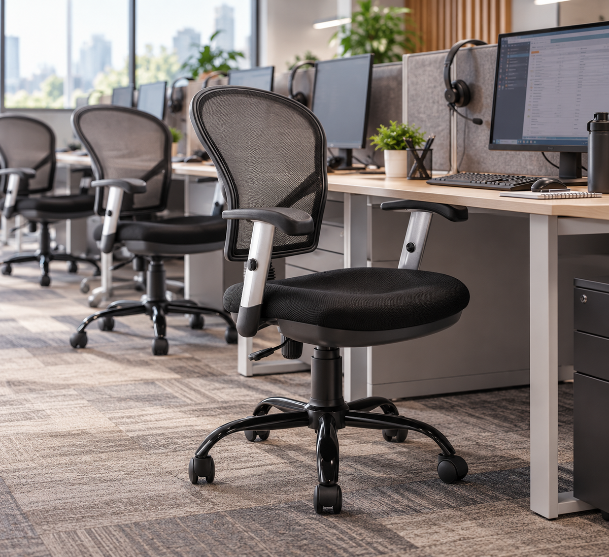 Silla Ejecutiva Negra Ergonómica DC-40